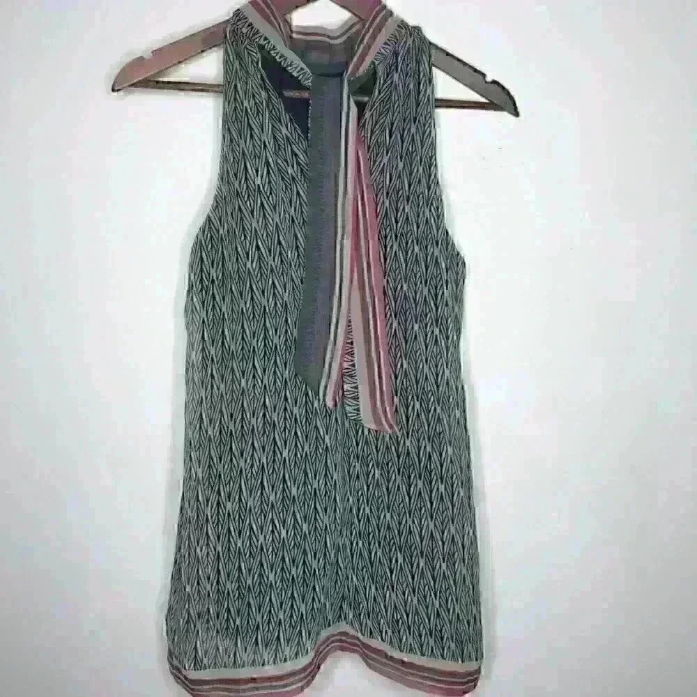 Jonathan Martin Sleeveless top with Tie neck‎ Sz M - Picture 6 of 9